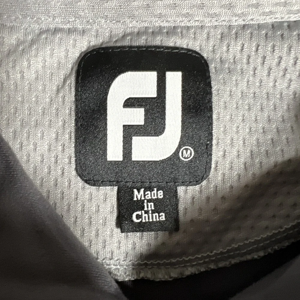 FootJoy Sweater Mens Medium Gray 1/4 Zip Golf Pullover Casual Preppy Sherwood CC